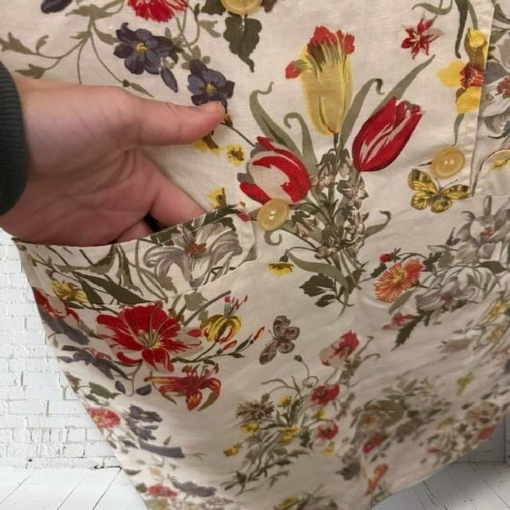 Gucci 100% Linen floral dress - Picture 7 of 14